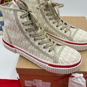 Men’s Christian Louboutin Pedro Jacquard High top Sneakers. Size 43